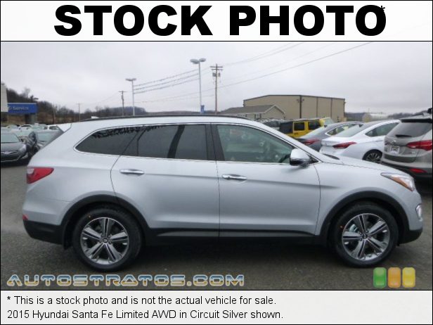 Stock photo for this 2015 Hyundai Santa Fe Limited AWD 3.3 Liter GDI DOHC 16-Valve D-CVVT V6 6 Speed SHIFTRONIC Automatic