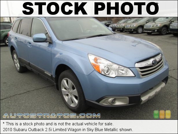 Stock photo for this 2010 Subaru Outback 2.5i Limited Wagon 2.5 Liter DOHC 16-Valve VVT Flat 4 Cylinder Lineartronic CVT Automatic