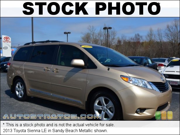 Stock photo for this 2013 Toyota Sienna LE 3.5 Liter DOHC 24-Valve Dual VVT-i V6 6 Speed ECT-i Automatic