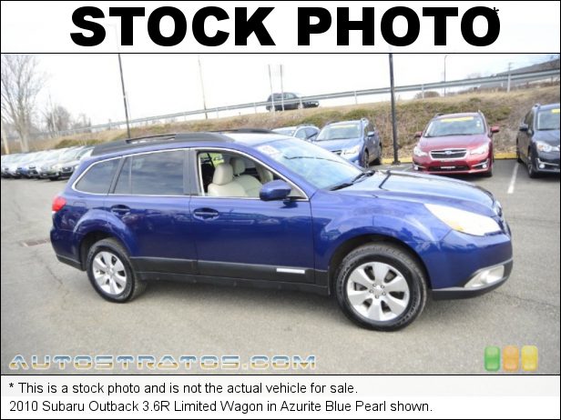 Stock photo for this 2010 Subaru Outback 3.6R Limited Wagon 3.6 Liter DOHC 24-Valve VVT Flat 6 Cylinder 5 Speed Sportshift Automatic