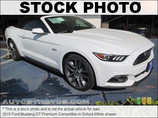 Stock photo for this 2015 Ford Mustang GT Premium Convertible 5.0 Liter DOHC 32-Valve Ti-VCT V8 6 Speed Manual