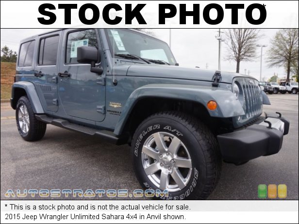 Stock photo for this 2015 Jeep Wrangler Unlimited Sahara 4x4 3.6 Liter DOHC 24-Valve VVT V6 5 Speed Automatic