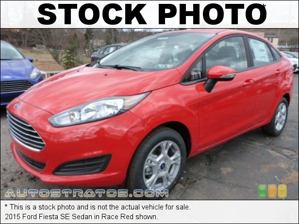 Stock photo for this 2015 Ford Fiesta SE Sedan 1.6 Liter DOHC 16-Valve Ti-VCT 4 Cylinder 6 Speed SelectShift Automatic
