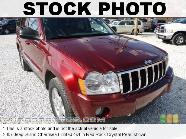 Stock photo for this 2007 Jeep Grand Cherokee Limited 4x4 4.7 Liter SOHC 12V Powertech V8 5 Speed Automatic