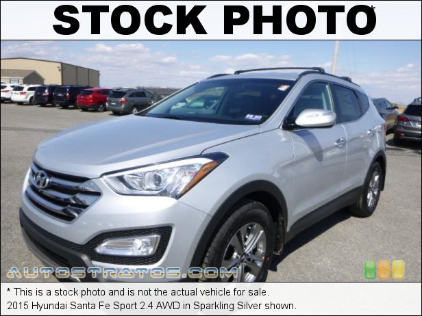 Stock photo for this 2015 Hyundai Santa Fe Sport 2.4 AWD 2.4 Liter GDI DOHC 16-Valve D-CVVT 4 Cylinder 6 Speed SHIFTRONIC Automatic