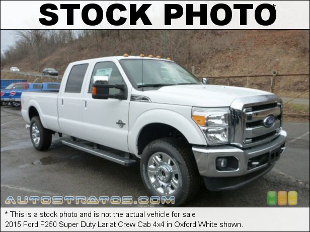Stock photo for this 2015 Ford F250 Super Duty Lariat Crew Cab 4x4 6.7 Liter OHV 32-Valve B20 Power Stroke Turbo-Diesel V8 TorqShift 6 Speed SelectShift Automatic