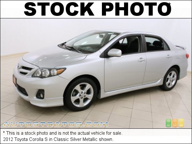 Stock photo for this 2012 Toyota Corolla  1.8 Liter DOHC 16-Valve Dual VVT-i 4 Cylinder 4 Speed ECT-i Automatic