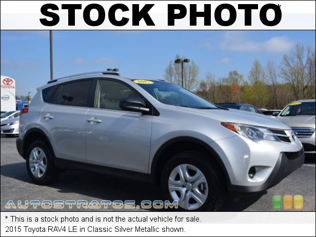 Stock photo for this 2015 Toyota RAV4 LE 2.5 Liter DOHC 16-Valve Dual VVT-i 4-Cylinder 6 Speed ECT-i Automatic