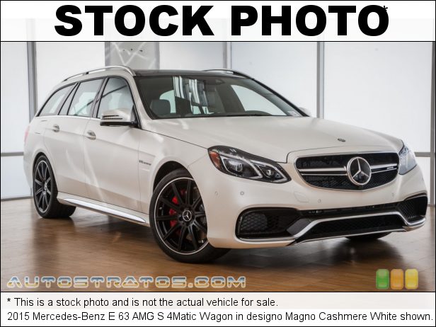 Stock photo for this 2015 Mercedes-Benz E 63 AMG S 4Matic Wagon 5.5 Liter AMG DI biturbo DOHC 32-Valve VVT V8 7 Speed AMG Speedshift MCT Automatic