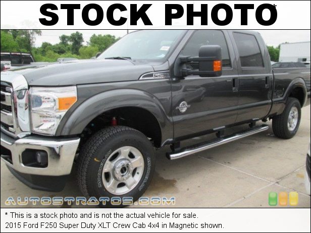 Stock photo for this 2015 Ford F250 Super Duty XLT Crew Cab 4x4 6.7 Liter OHV 32-Valve B20 Power Stroke Turbo-Diesel V8 TorqShift 6 Speed SelectShift Automatic