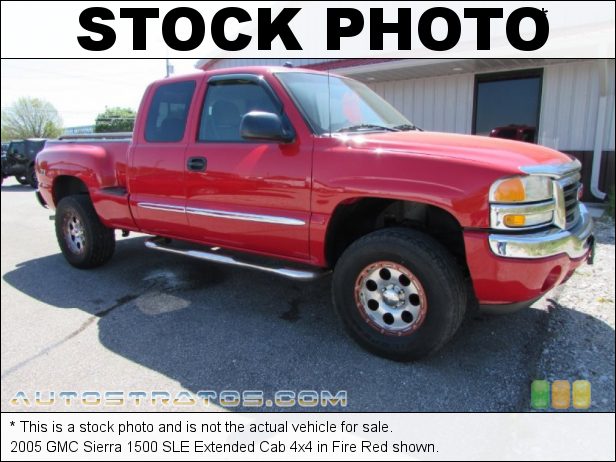 Stock photo for this 2005 GMC Sierra 1500 Extended Cab 4x4 5.3 Liter OHV 16-Valve Vortec V8 4 Speed Automatic