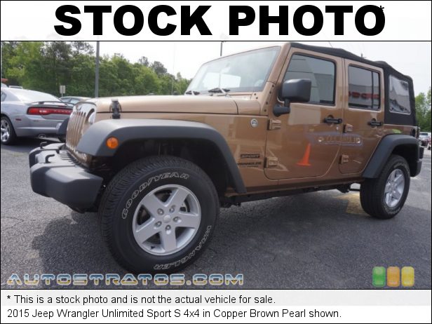 Stock photo for this 2015 Jeep Wrangler Unlimited Sport 4x4 3.6 Liter DOHC 24-Valve VVT V6 5 Speed Automatic