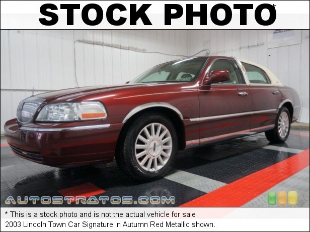 Stock photo for this 2003 Lincoln Town Car Signature 4.6 Liter SOHC 16-Valve V8 4 Speed Automatic