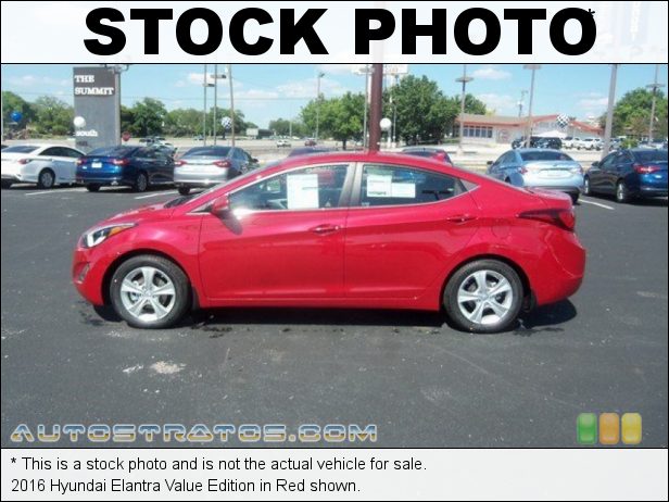 Stock photo for this 2016 Hyundai Elantra  1.8 Liter DOHC 16-Valve D-CVVT 4 Cylinder 6 Speed SHIFTRONIC Automatic
