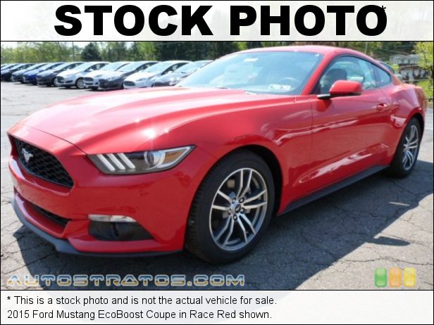 Stock photo for this 2015 Ford Mustang EcoBoost Coupe 2.3 Liter GTDI Turbocharged DOHC 16-Valve EcoBoost 4 Cylinder 6 Speed Manual
