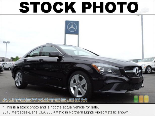 Stock photo for this 2015 Mercedes-Benz CLA 250 4Matic 2.0 Liter Turbocharged DI DOHC 16-Valve VVT 4 Cylinder 7 Speed DCT Dual-Clutch Automatic