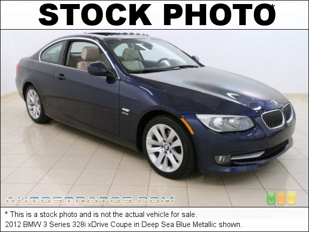 Stock photo for this 2012 BMW 3 Series 328i xDrive Coupe 3.0 Liter DOHC 24-Valve VVT Inline 6 Cylinder 6 Speed Steptronic Automatic