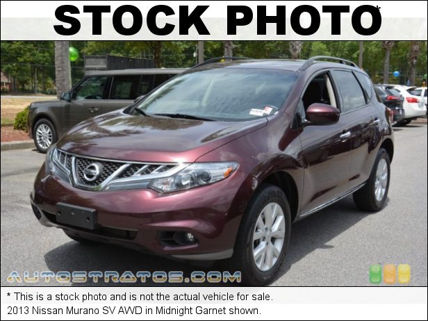 Stock photo for this 2013 Nissan Murano SV AWD 3.5 Liter DOHC 24-Valve CVTCS V6 Xtronic CVT Automatic