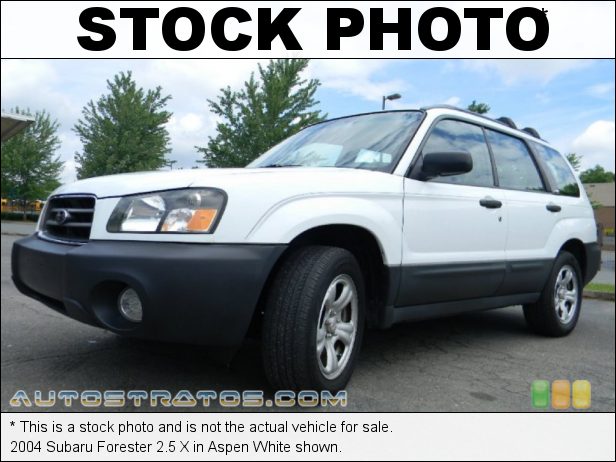Stock photo for this 2004 Subaru Forester 2.5 X 2.5L 16V SOHC Flat 4 Cylinder 4 Speed Automatic