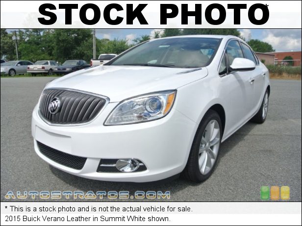 Stock photo for this 2015 Buick Verano Leather 2.0 Liter Turbocharged DOHC 16-Valve VVT 4 Cylinder 6 Speed Automatic