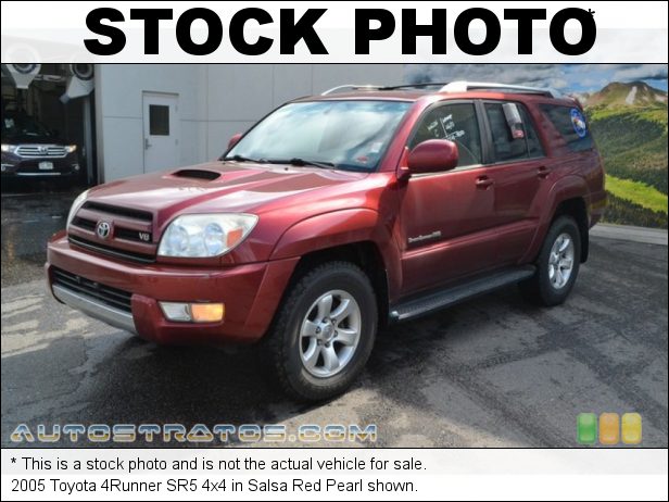 Stock photo for this 2005 Toyota 4Runner 4x4 4.7 Liter DOHC 32-Valve V8 5 Speed Automatic