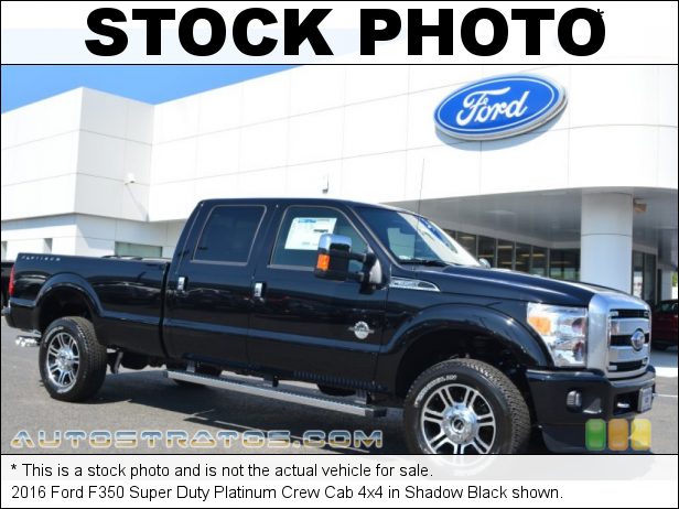 Stock photo for this 2016 Ford F350 Super Duty Platinum Crew Cab 4x4 6.7 Liter OHV 32-Valve B20 Power Stroke Turbo-Diesel V8 TorqShift 6 Speed SelectShift Automatic