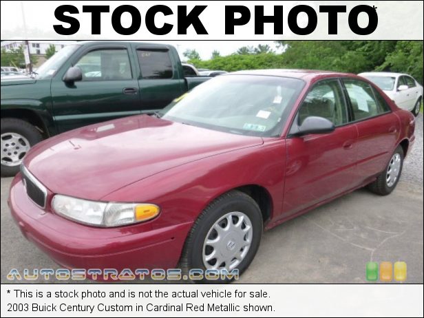 Stock photo for this 2003 Buick Century Custom 3.1 Liter OHV 12-Valve V6 4 Speed Automatic