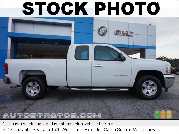 Stock photo for this 2013 Chevrolet Silverado 1500 Work Truck Extended Cab 4.3 Liter OHV 12-Valve Vortec V6 4 Speed Automatic