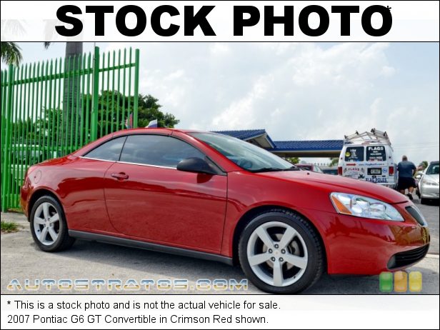Stock photo for this 2007 Pontiac G6 GT Convertible 3.5 Liter OHV 12-Valve V6 4 Speed Automatic