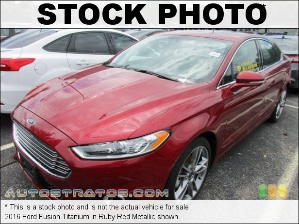 Stock photo for this 2016 Ford Fusion Titanium 2.0 Liter EcoBoost DI Turbocharged DOHC 16-Valve Ti-VCT 4 Cylind 6 Speed SelectShift Automatic