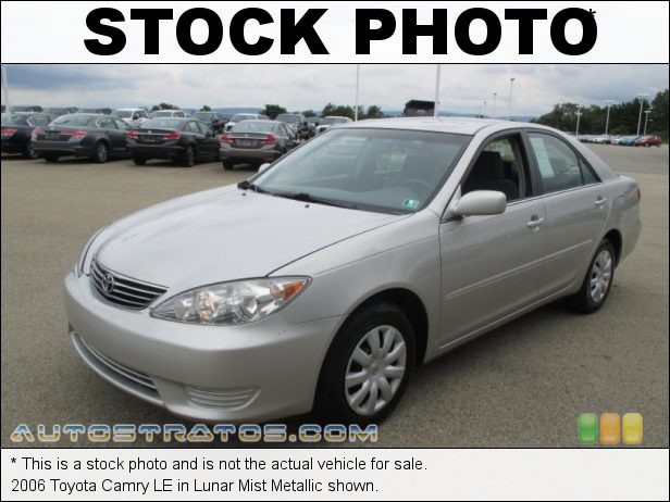 Stock photo for this 2006 Toyota Camry LE 2.4L DOHC 16V VVT-i 4 Cylinder 5 Speed Automatic