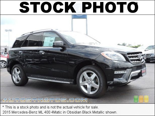 Stock photo for this 2015 Mercedes-Benz ML 400 4Matic 3.0 Liter DI Twin-Turbo DOHC 24-Valve VVT V6 7 Speed Automatic