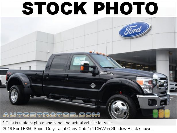 Stock photo for this 2016 Ford F350 Super Duty Lariat Crew Cab 4x4 DRW 6.7 Liter OHV 32-Valve B20 Power Stroke Turbo-Diesel V8 TorqShift 6 Speed SelectShift Automatic