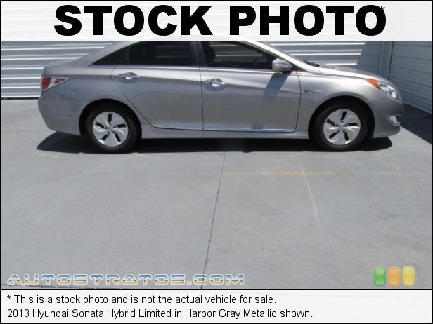 Stock photo for this 2013 Hyundai Sonata Hybrid Limited 2.4 Liter h DOHC 16-Valve D-CVVT 4 Cylinder Gasoline/Electric Hy 6 Speed Shiftronic Automatic