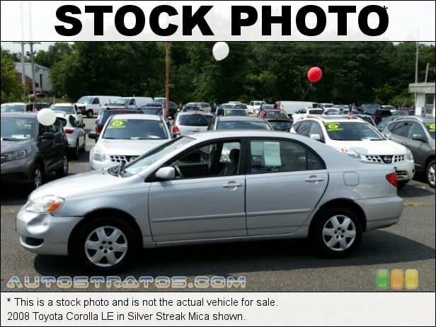 Stock photo for this 2008 Toyota Corolla  1.8 Liter DOHC 16-Valve VVT-i 4 Cylinder 4 Speed ECT-i Automatic