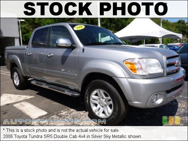 Stock photo for this 2006 Toyota Tundra SR5 Double Cab 4x4 4.7L DOHC 32V iForce V8 5 Speed Automatic