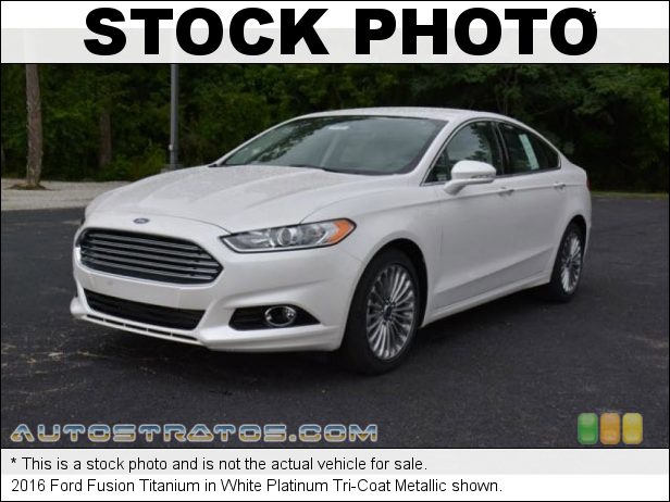 Stock photo for this 2016 Ford Fusion Titanium 2.0 Liter EcoBoost DI Turbocharged DOHC 16-Valve Ti-VCT 4 Cylind 6 Speed SelectShift Automatic