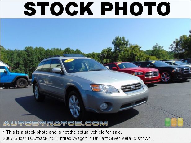 Stock photo for this 2007 Subaru Outback 2.5i Limited Wagon 2.5 Liter SOHC 16-Valve VVT Flat 4 Cylinder 4 Speed Sportshift Automatic
