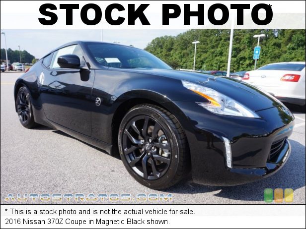 Stock photo for this 2016 Nissan 370Z Coupe 3.7 Liter NDIS DOHC 24-Valve CVTCS V6 7 Speed Automatic