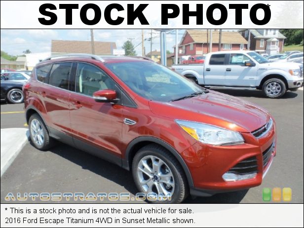 Stock photo for this 2016 Ford Escape Titanium 4WD 2.0 Liter EcoBoost DI Turbocharged DOHC 16-Valve Ti-VCT 4 Cylind 6 Speed SelectShift Automatic