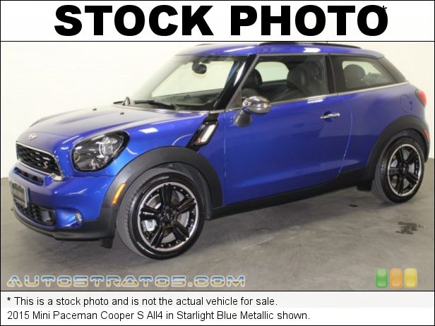 Stock photo for this 2015 Mini Paceman Cooper S 1.6 Liter Turbocharged DOHC 16-Valve VVT 4 Cylinder 6 Speed Manual