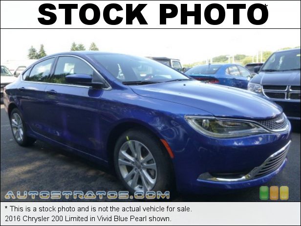 Stock photo for this 2016 Chrysler 200 Limited 2.4 Liter DOHC 16-Valve MultiAir 4 Cylinder 9 Speed Automatic
