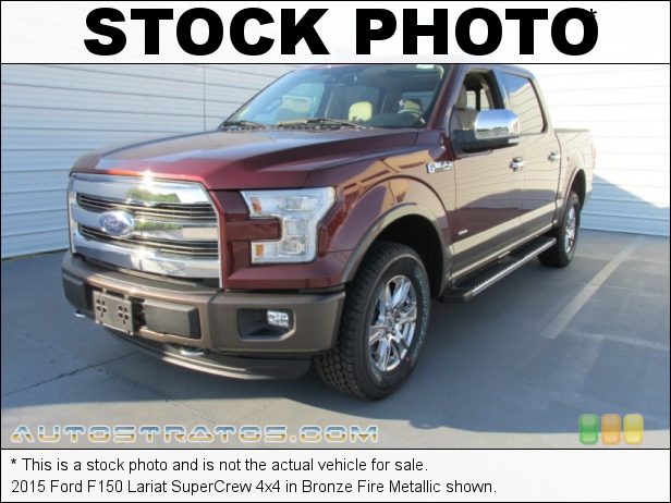Stock photo for this 2015 Ford F150 Lariat SuperCrew 4x4 3.5 Liter EcoBoost DI Turbocharged DOHC 24-Valve V6 6 Speed Automatic