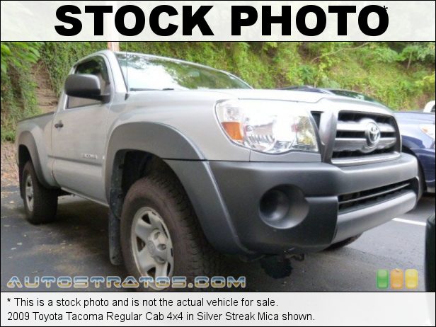 Stock photo for this 2009 Toyota Tacoma Regular Cab 4x4 2.7 Liter DOHC 16-Valve VVT-i 4 Cylinder 5 Speed Manual