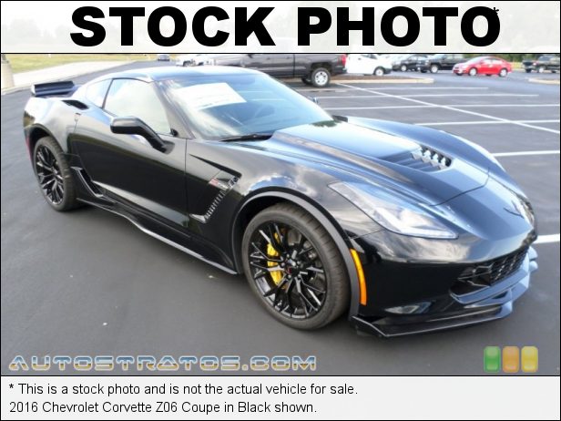 Stock photo for this 2016 Chevrolet Corvette Z06 Coupe 6.2 Liter Supercharged DI OHV 16-Valve VVT V8 8 Speed Paddle Shift Automatic