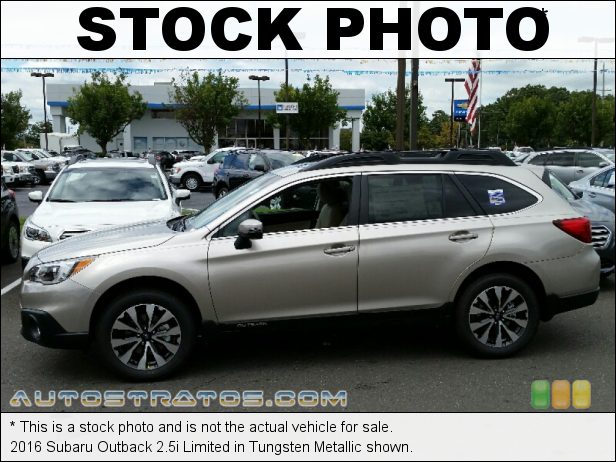 Stock photo for this 2016 Subaru Outback 2.5i Limited 2.5 Liter DOHC 16-Valve VVT Flat 4 Cylinder Lineartronic CVT Automatic