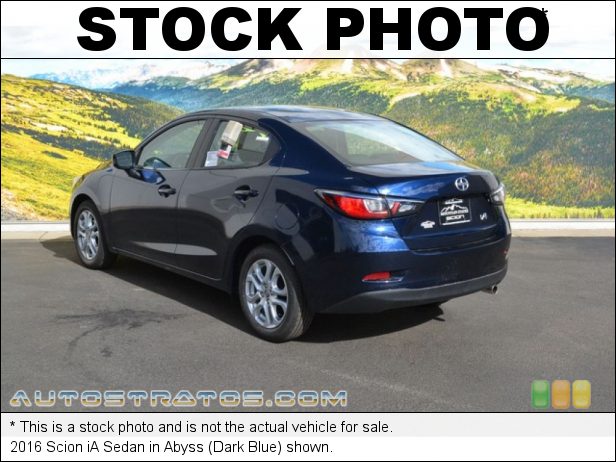 Stock photo for this 2016 Scion iA Sedan 1.5 Liter DOHC 16-Valve 4 Cylinder 6 Speed Automatic