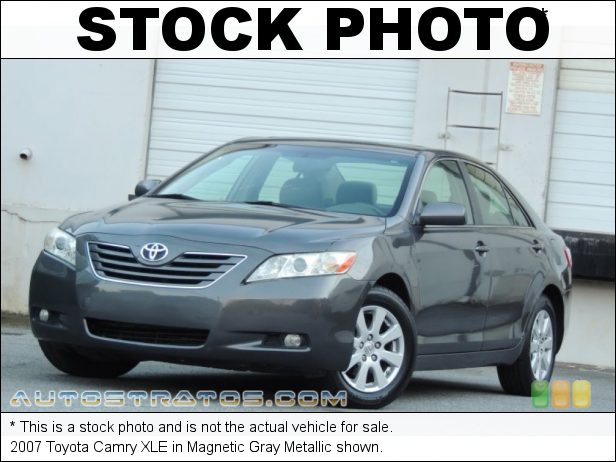 Stock photo for this 2007 Toyota Camry XLE 2.4L DOHC 16V VVT-i 4 Cylinder 5 Speed Automatic