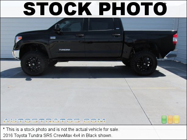 Stock photo for this 2016 Toyota Tundra SR5 CrewMax 4x4 5.7 Liter i-Force DOHC 32-Valve VVT-i V8 6 Speed ECT-i Automatic