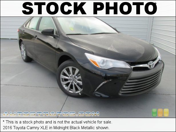 Stock photo for this 2016 Toyota Camry XLE 2.5 Liter DOHC 16-Valve VVT-i 4 Cylinder 6 Speed Automatic
